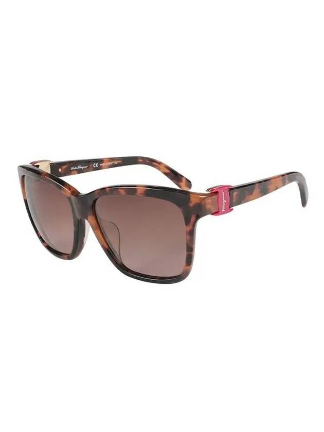 Eyewear Square Acetate Sunglasses Brown - SALVATORE FERRAGAMO - BALAAN 1