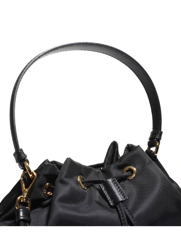 Duet Re-Nylon Bucket Bag Black Gold - PRADA - BALAAN 4