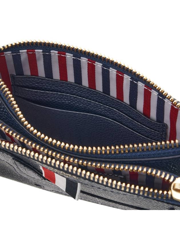 Document Holder Pebble Grain Hector Cross Bag Navy - THOM BROWNE - BALAAN 10