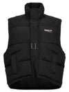 Cocoon Logo Print Padded Vest Black - BALENCIAGA - BALAAN 2