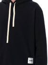 Plus Logo Patch Popover Hoodie Black - JIL SANDER - BALAAN 7