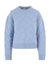 Intrecciato Wool Knit Top Light Blue - BOTTEGA VENETA - BALAAN 1