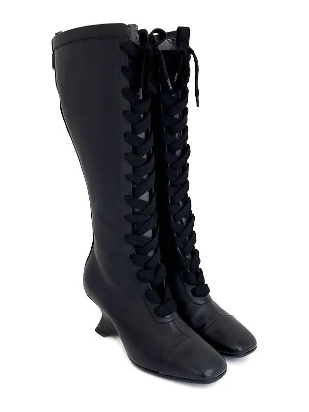 Dior 24 Cruise Nautilidi Lace Up High Boots 37 Black 4ET1350 - LOUIS VUITTON - BALAAN 1