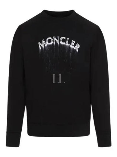 logo print faded effect sweatshirt black - MONCLER - BALAAN 2