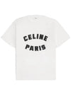 Short Sleeve T Shirt 2X84N671Q01OB WHITE - CELINE - BALAAN 2