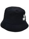 Haley Embroidered Logo Bucket Hat Black - ISABEL MARANT - BALAAN 3