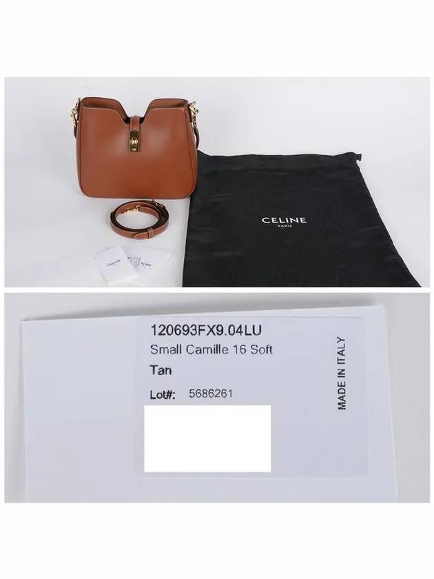 Camille 16 Soft Small Smooth Calfskin Shoulder Bag Tan - CELINE - BALAAN 7