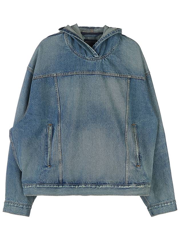 washed effect denim hood blue - BALENCIAGA - BALAAN 2