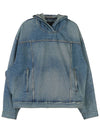 washed effect denim hood blue - BALENCIAGA - BALAAN 11