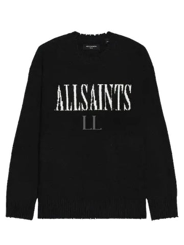 Men's Luca Saints Sweatshirt Black - ALLSAINTS - BALAAN 1