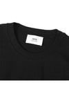 Small Heart Logo Boxy Fit Short Sleeve T-Shirt Black - AMI - BALAAN 4