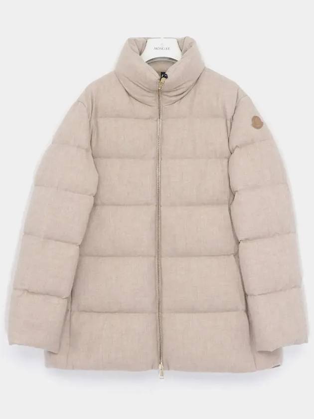 Bonagil patch logo wool cashmere high neck padded women s jacket 1A00106 597YN 205 BONAGUIL - MONCLER - BALAAN 3