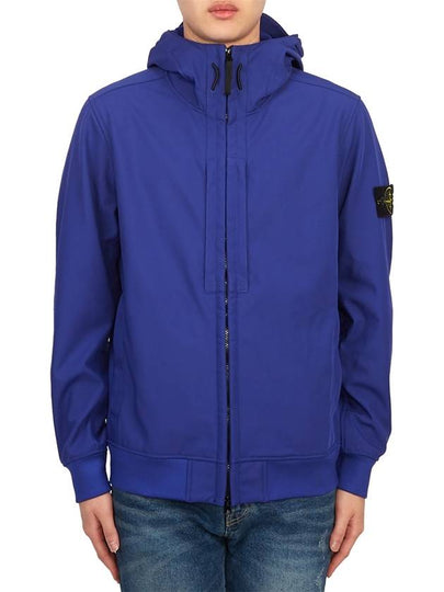 Soft Shell RE Dye Technology Hooded Jacket Blue - STONE ISLAND - BALAAN 2