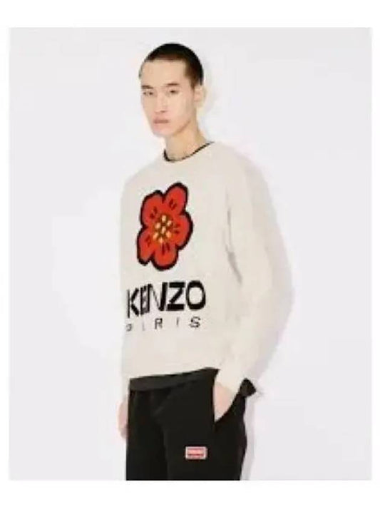 Boke Flower Merino Wool Knit Top White - KENZO - BALAAN 2