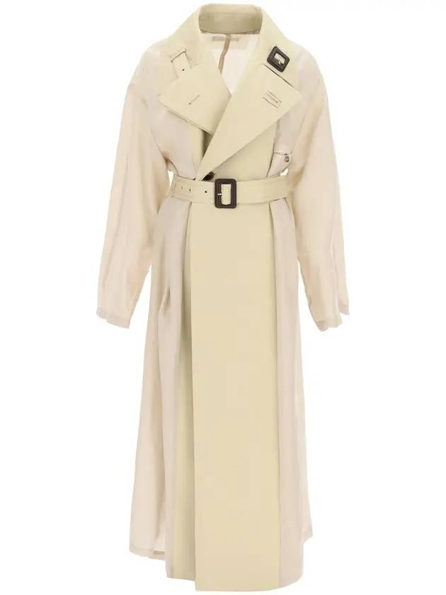 numbering patch two-tone trench coat beige - MAISON MARGIELA - BALAAN 1