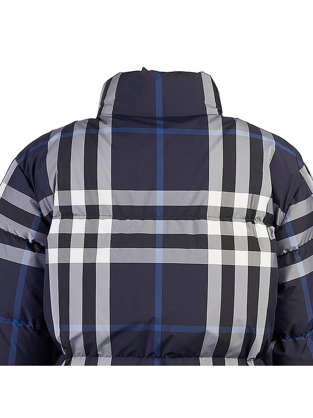 Check Crop Padding Night Blue - BURBERRY - BALAAN 6