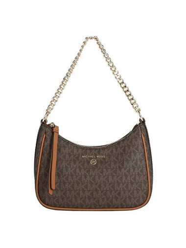 Jet Set Charm Logo Small Shoulder Bag Brown - MICHAEL KORS - BALAAN 1