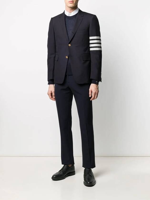 Plain Weave Suiting 4 Bar Classic Sport Jacket Jacket Navy - THOM BROWNE - BALAAN 3