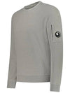 Light Fleece Crew Neck Sweatshirt Grey - CP COMPANY - BALAAN 5