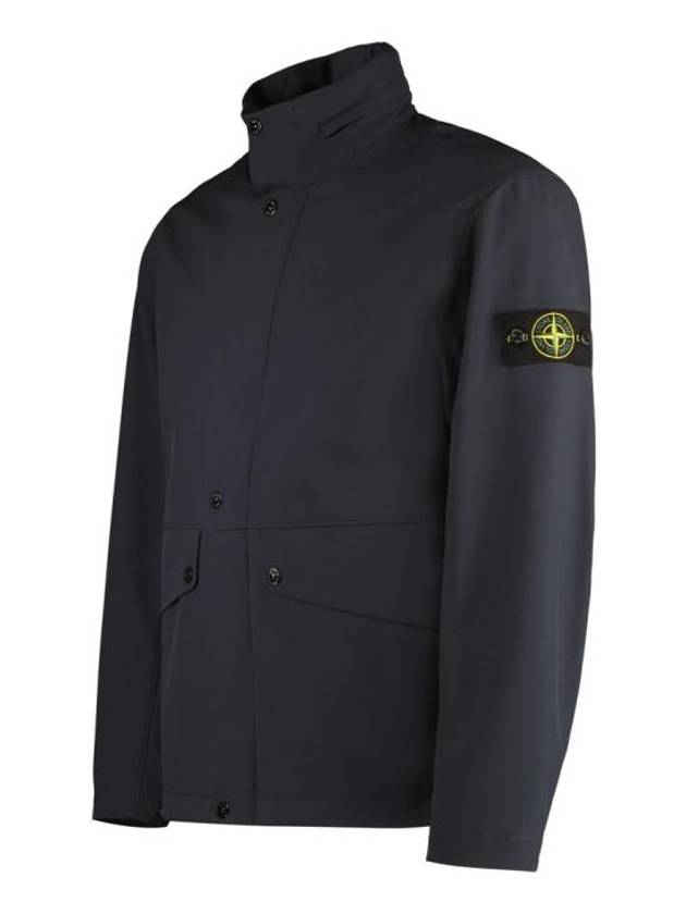 Logo Light Soft Shell Jacket Navy - STONE ISLAND - BALAAN 4