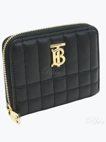 Lola Zipper Quilted Leather Half Wallet Black - BURBERRY - BALAAN 2