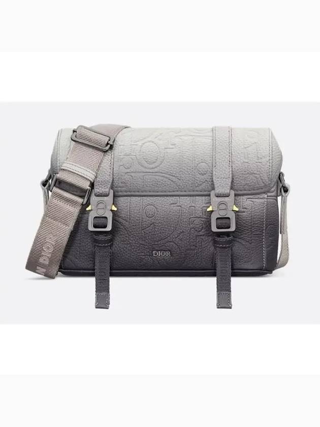 Hit The Road Flap Grained Calfskin Messenger Bag Grey Black - DIOR - BALAAN 2