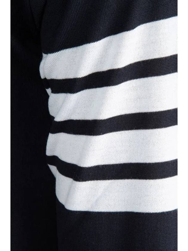 Diagonal Classic Cashmere Knit Top Navy - THOM BROWNE - BALAAN 4