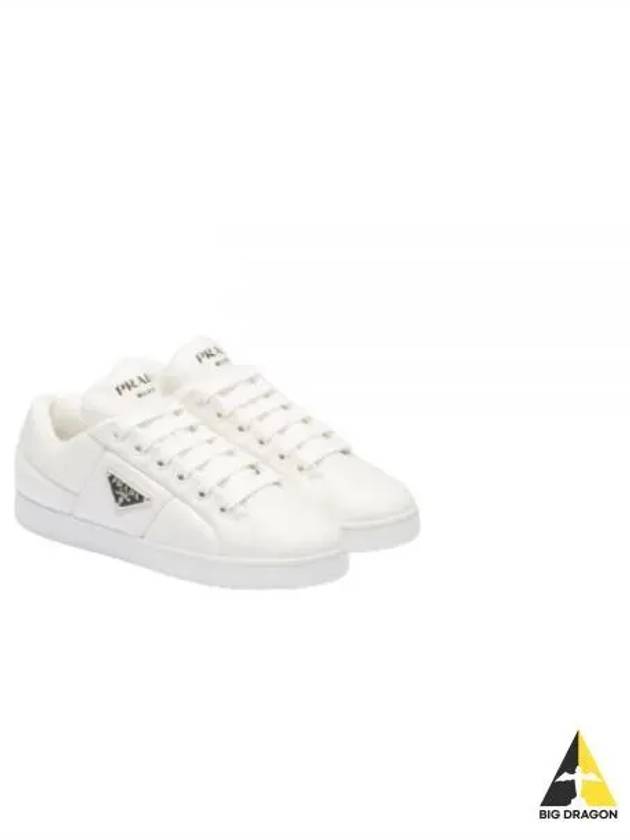 Logo Quilted Nappa Leather Low Top Sneakers White - PRADA - BALAAN 2