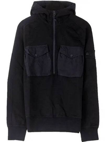 Ghost Wappen Two Pocket Hooded Jacket Navy - STONE ISLAND - BALAAN 2