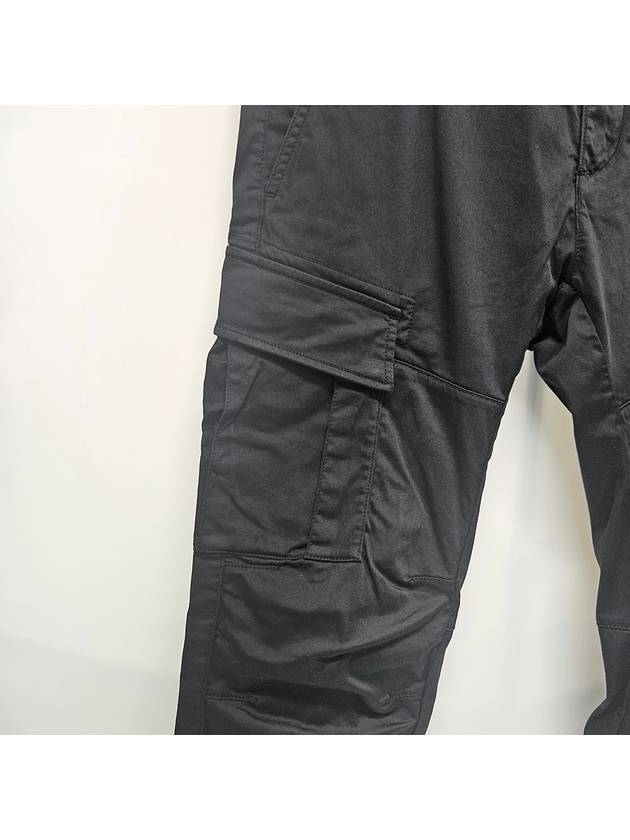 Stretch Sateen Ergonomic Lens Cargo Straight Pants Black - CP COMPANY - BALAAN 4