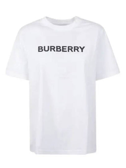 Logo Print Cotton Short Sleeve T-Shirt White - BURBERRY - BALAAN 2