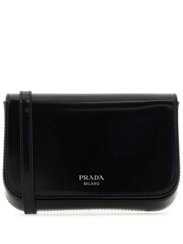 Brushed Leather Shoulder Bag Black - PRADA - BALAAN 2