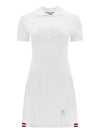 Women's Logo Patch Tennis Flare Short Dress White - THOM BROWNE - BALAAN 2