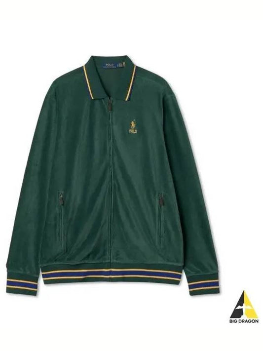 Knit corduroy track jacket green - POLO RALPH LAUREN - BALAAN 1