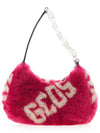 Women’s Fur Shoulder Bag Pink - GCDS - BALAAN 4