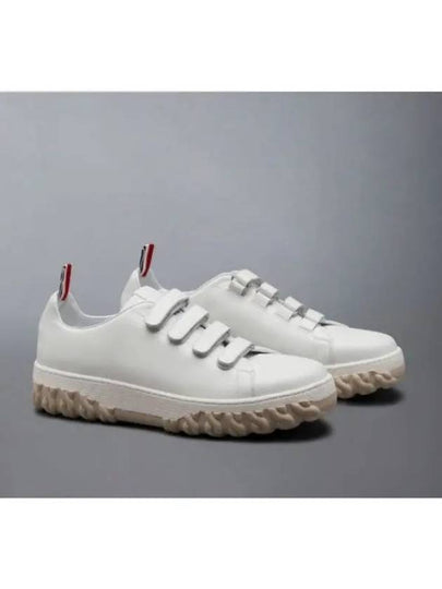 Vitello Calf Court Low Top Sneakers White - THOM BROWNE - BALAAN 2