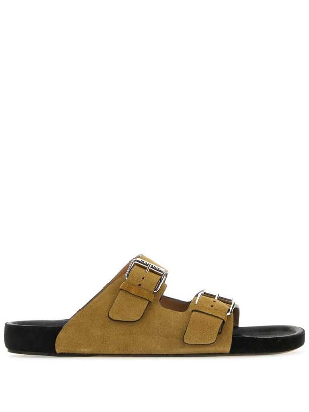 Lekson Suede Leather Sandals Taupe - ISABEL MARANT - BALAAN 2