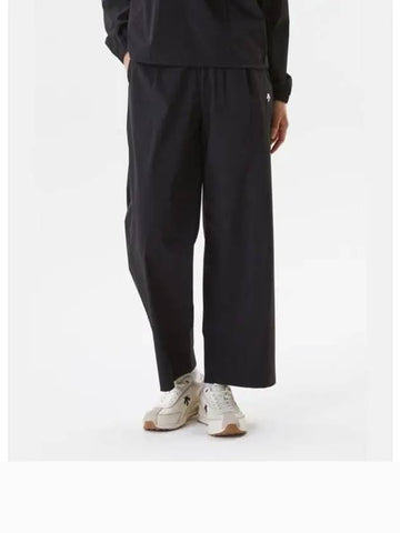 Women s Chiffon Woven Wide Fit Pants Black SP322UPT79 - DESCENTE - BALAAN 1