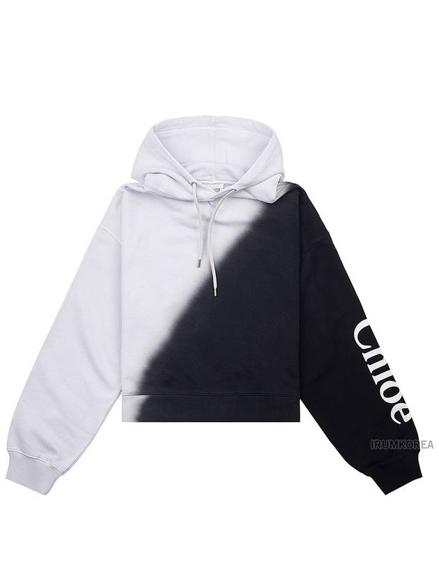 Printed Hoodie Sweater Black White - CHLOE - BALAAN 11