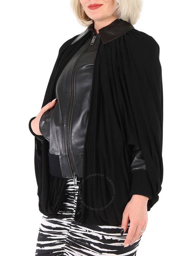 Burberry Ladies Black Cape Overlay Evening Bomber Jacket, Brand Size 2 (US Size 0) - BURBERRY - BALAAN 3