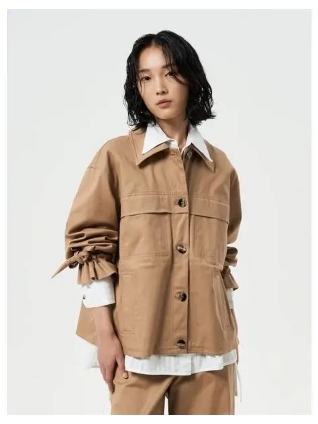 Herringbone Canvas Spring Autumn Jacket Tigers Child Domestic Product GM0024052059226 - GANNI - BALAAN 1