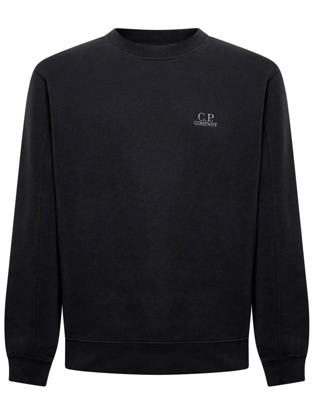 Small Logo Sweatshirt Black - CP COMPANY - BALAAN 1