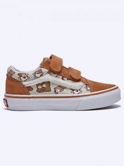 Kids Old Skool V Bear Sneaker Brown - VANS - BALAAN 2