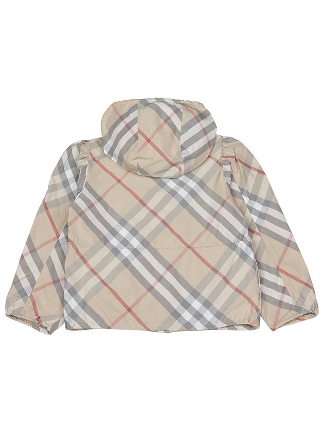 Kids Check Hooded Zip-Up Jacket Pale Stone - BURBERRY - BALAAN 4