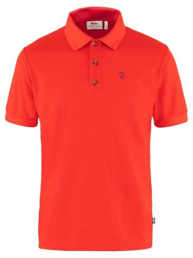 Men's Crowley Pique Polo Shirt True Red - FJALL RAVEN - BALAAN 2