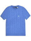 Polo Pony Cable Knit Top Blue - POLO RALPH LAUREN - BALAAN 4