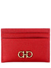 Gancini Card Wallet Lipstick Red - SALVATORE FERRAGAMO - BALAAN 2