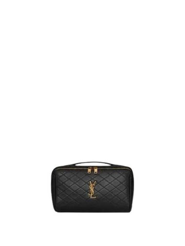 Gaby Vanity Pouch Bag Black - SAINT LAURENT - BALAAN 1