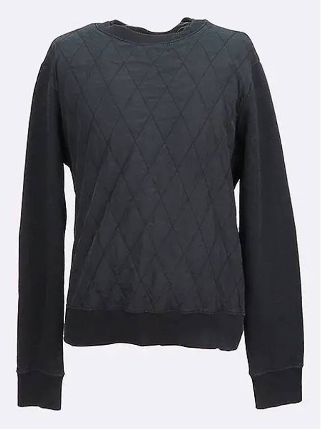 Maison Margiela S30GU0040 Black Color Quilted Nylon Round Sweatshirt Size 44 - MAISON MARGIELA - BALAAN 1