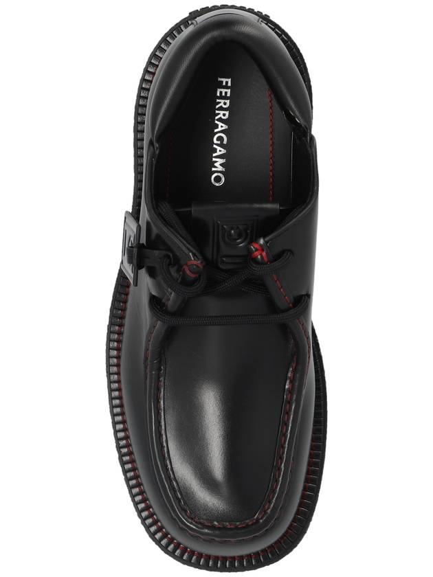 FERRAGAMO Leather Shoes Cleveland, Men's, Black - SALVATORE FERRAGAMO - BALAAN 6